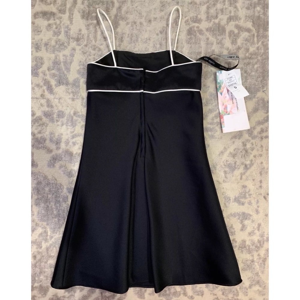 NWT Girls ALFRED ANGELO Black Flower Girl Dress - Picture 2 of 3